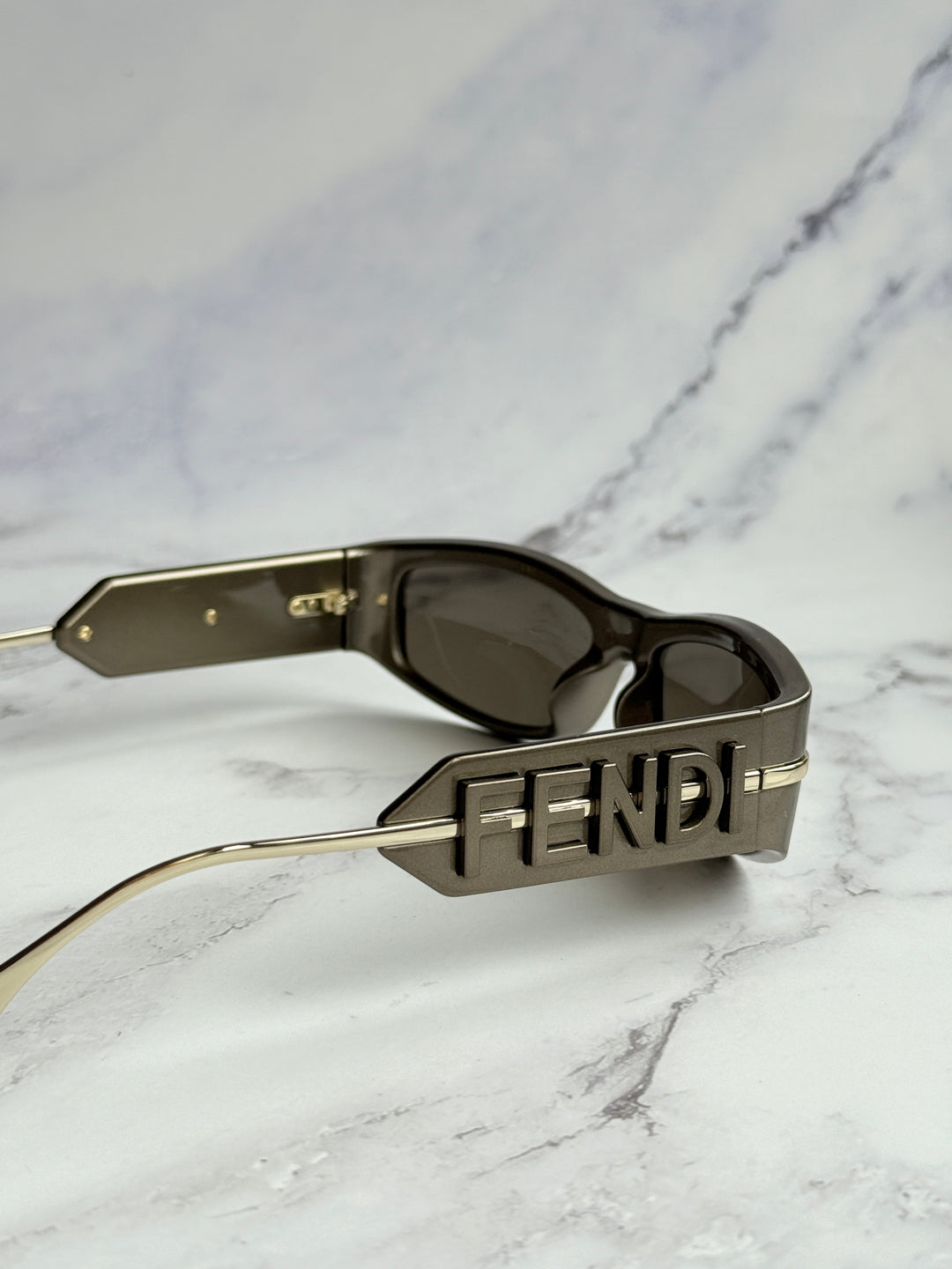 Fendi FE40120I Fendigraphy Bronze Wrap Sunglasses