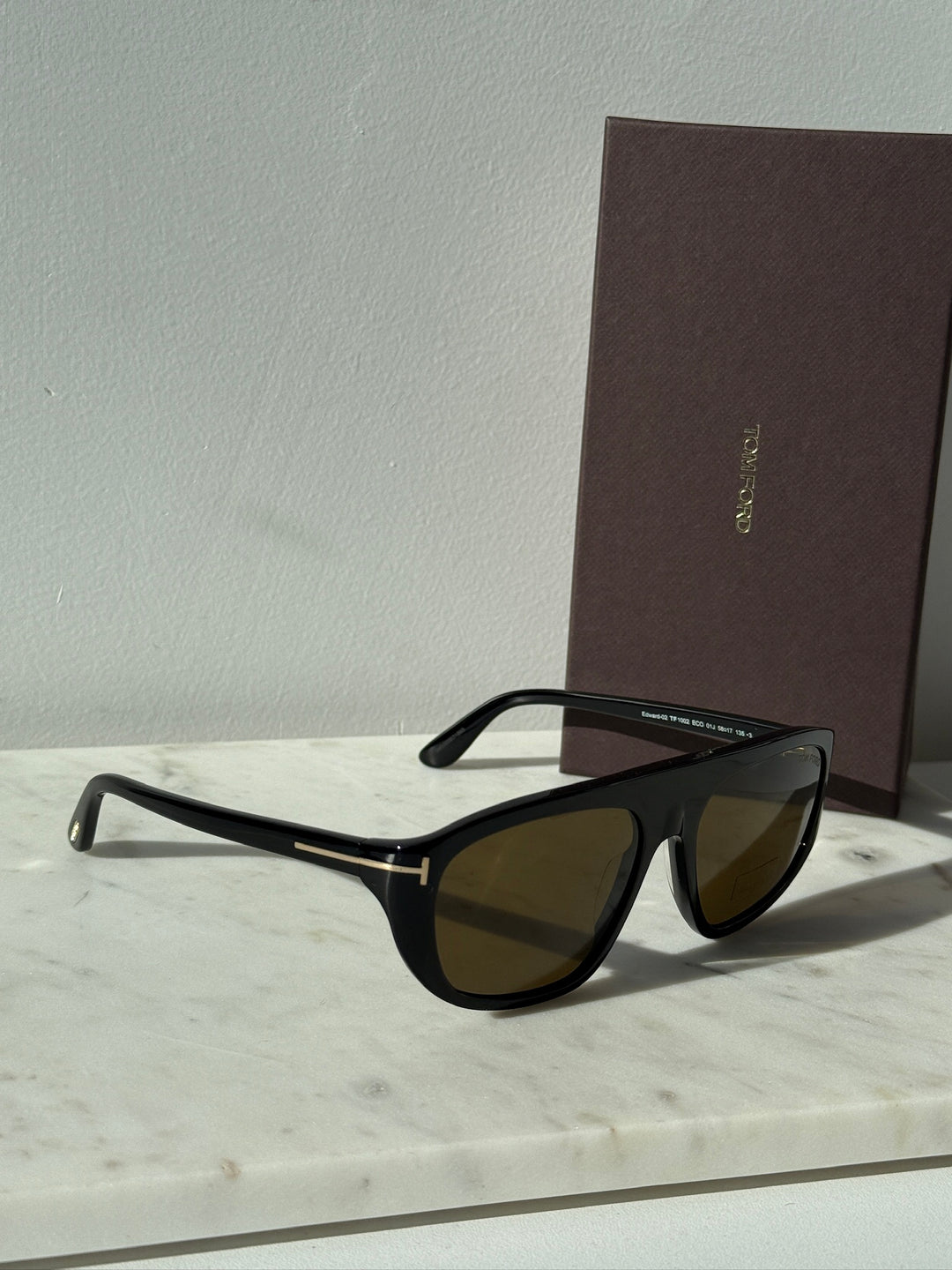 Tom Ford FT1002 Edward Aviator Sunglasses in Black