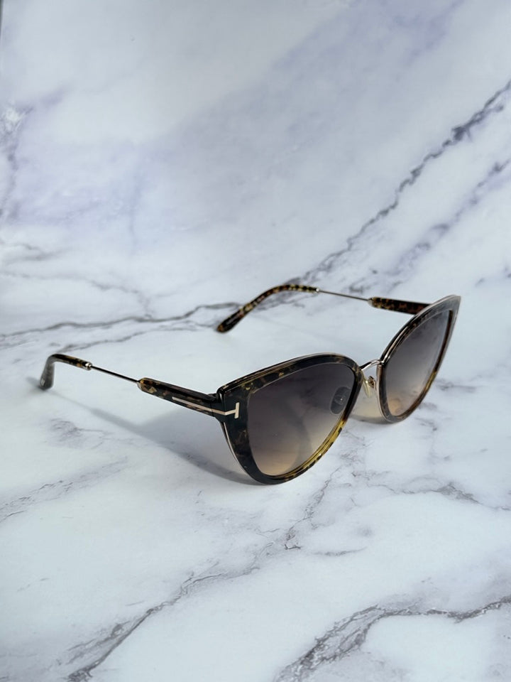 Tom Ford Anjelica FT0868 Cat Eye Sunglasses in Animal Brown