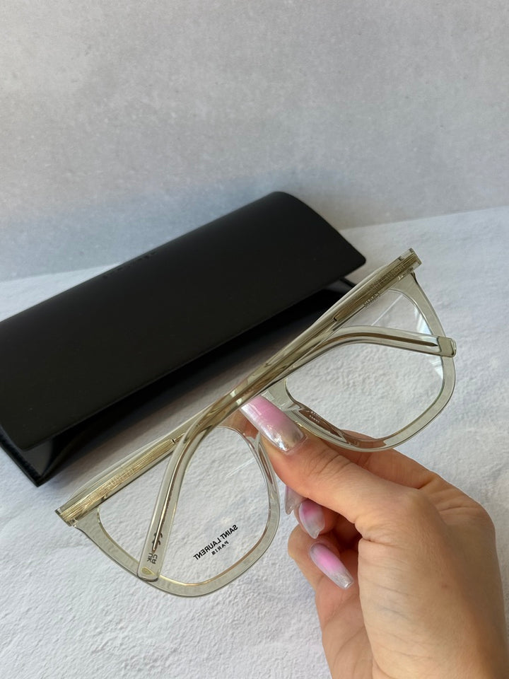 Monturas de anteojos Saint Laurent SL291 Mica Cat Eye en marrón
