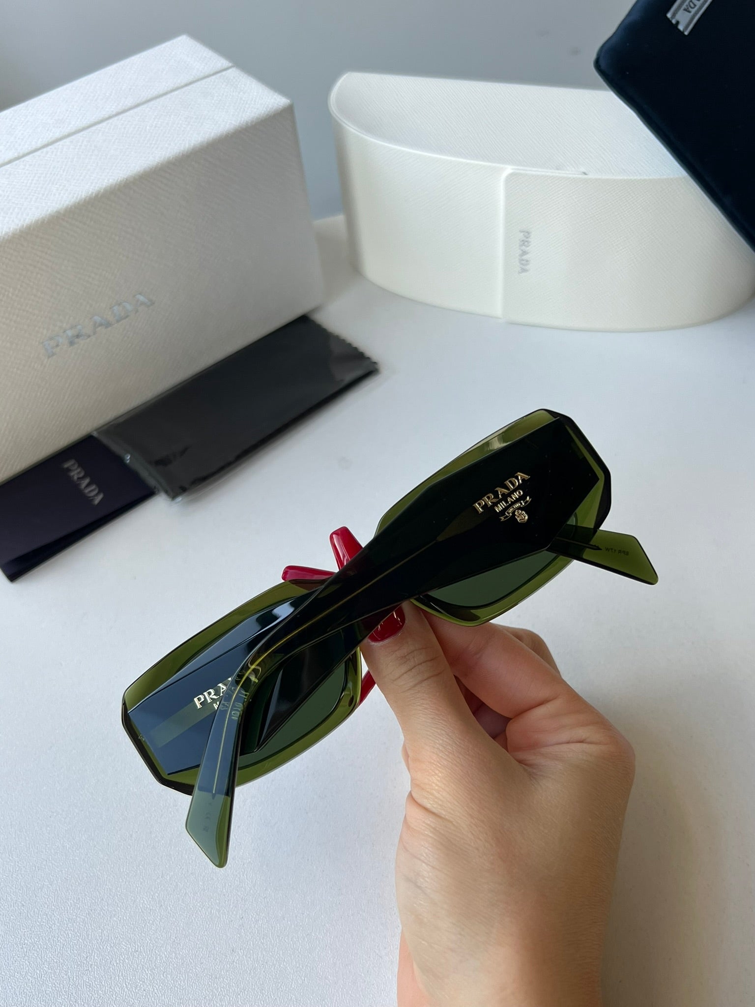 Prada PR17WS Sunglasses in Olive Green – Designer Daydream