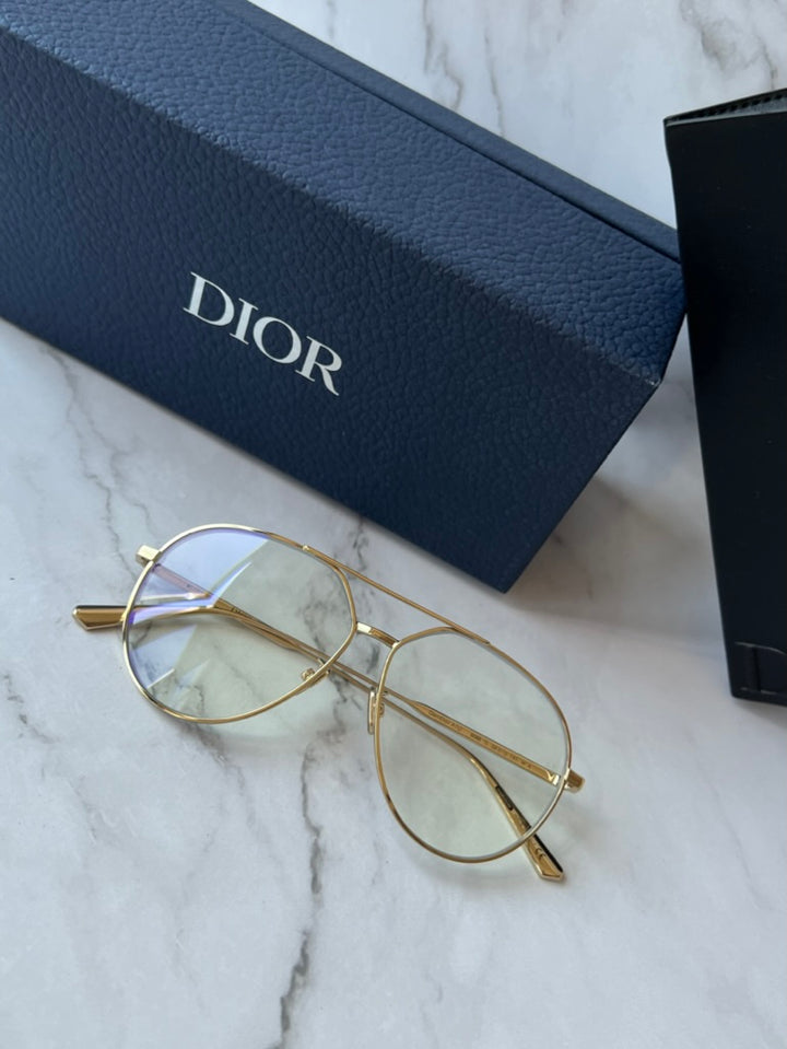 Dior GemDiorO A1U Bluelight Pilot Frames in Gold