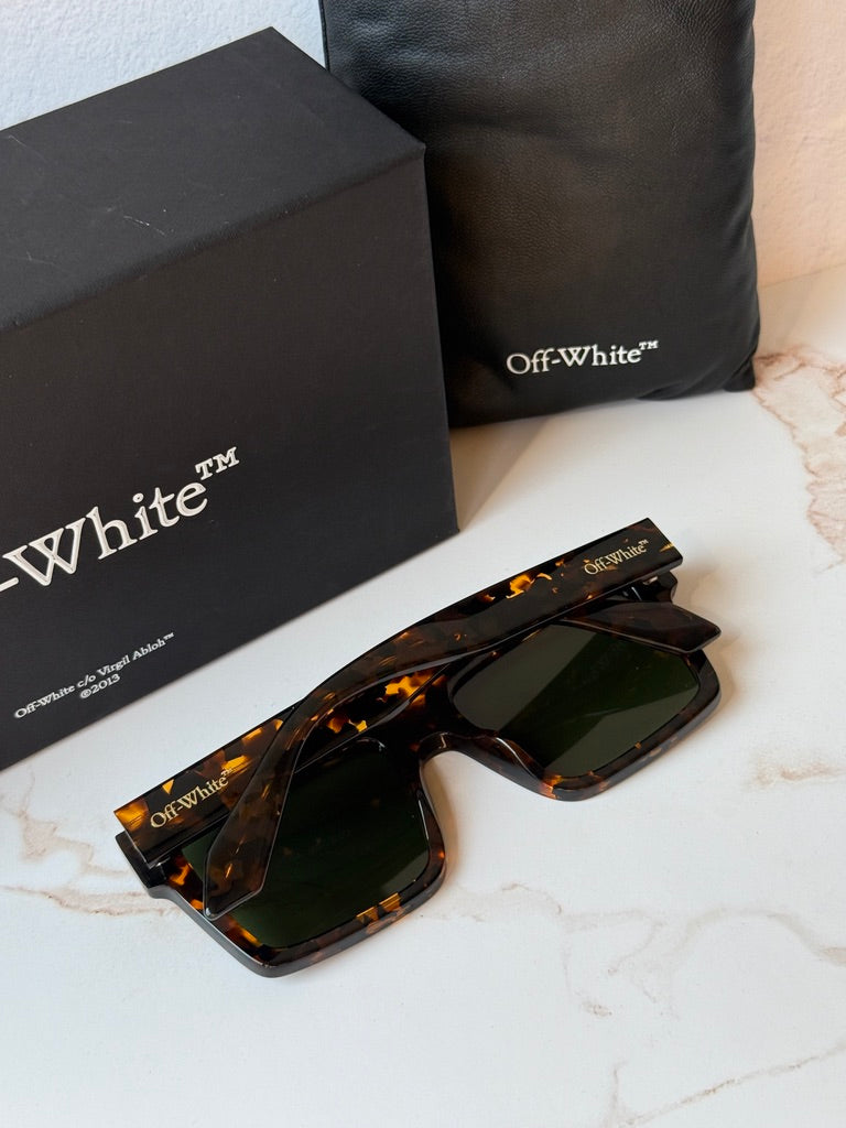 Off White Lawton Sunglasses in Havana Brown