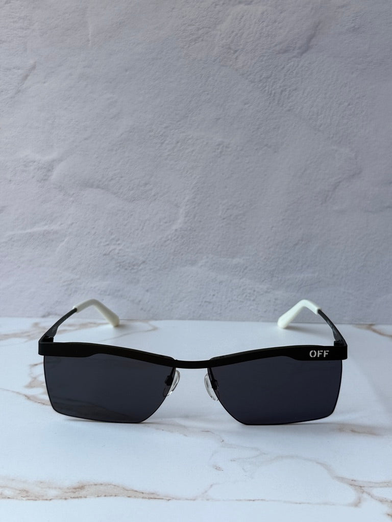 Off White Rimini Metal Sunglasses in Black