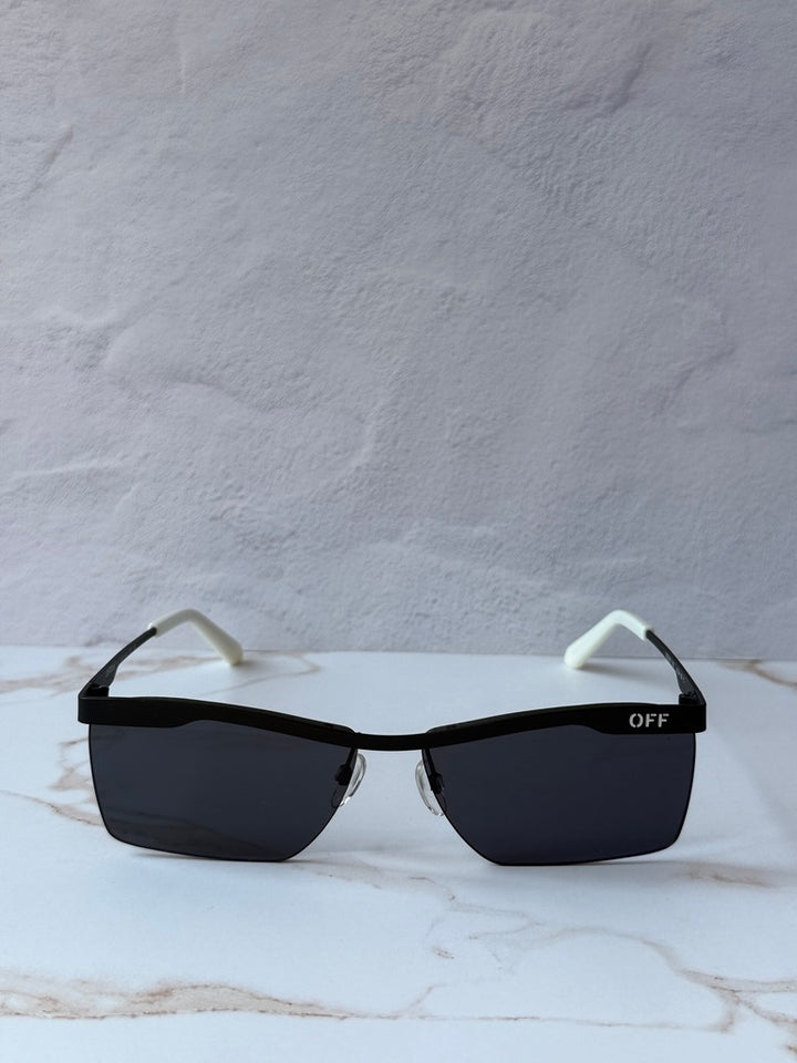 Off White Rimini Metal Sunglasses in Black
