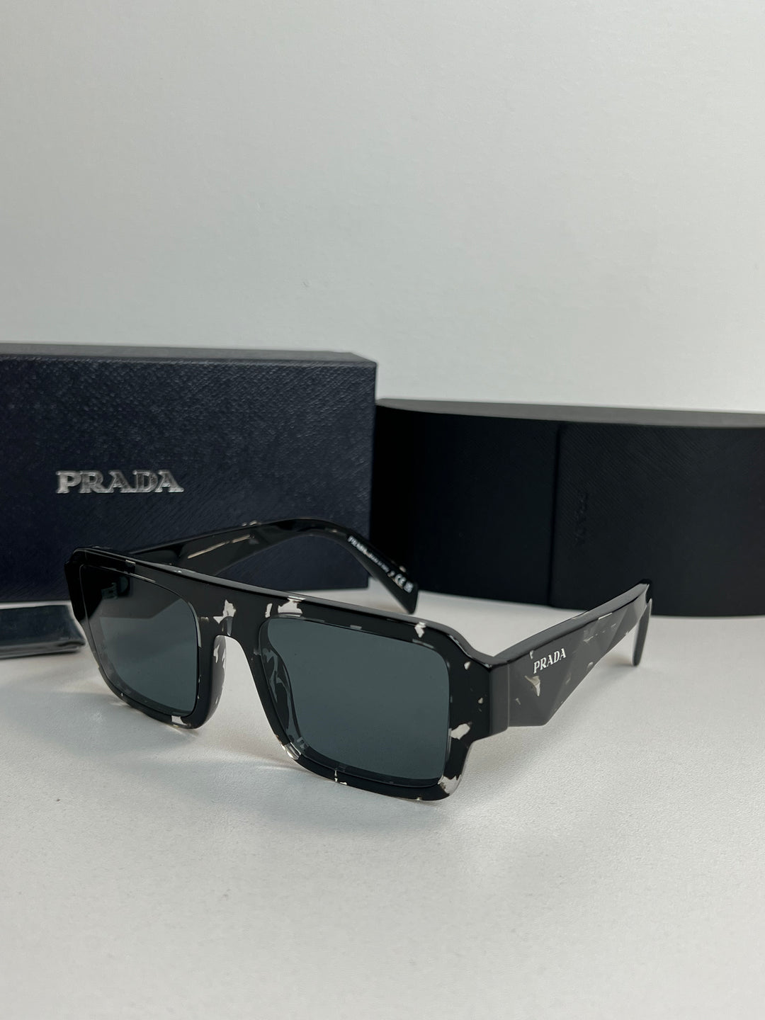 Prada PR A05S Aviator Sunglasses in Tortoise Black Designer Daydream