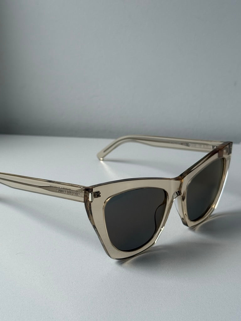 Gafas de sol Saint Laurent Kate SL214 Cat Eye en Habana negra