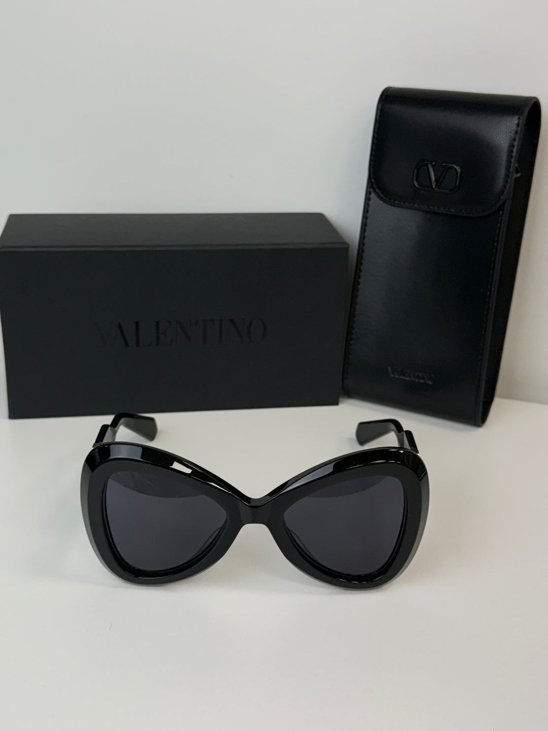 Valentino VLS138-CAV-Gold III Black Sunglasses