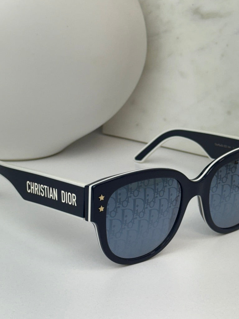Dior Pacific B2I Rounded Sunglasses in Blue Mirror