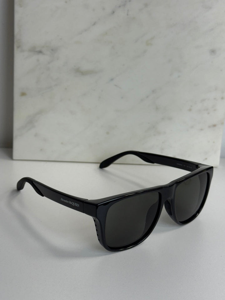 Alexander McQueen AM0292SA Black Unisex Sunglasses