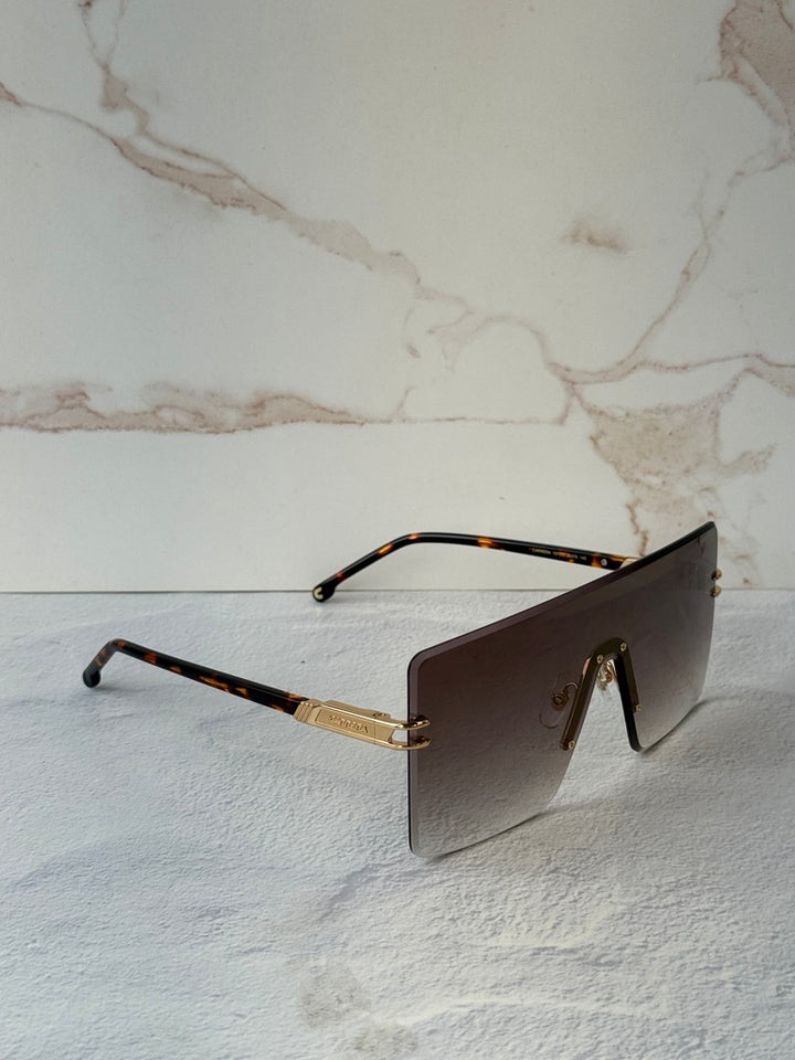 Carrera 1075/S Oversized Mask Sunglasses in Brown