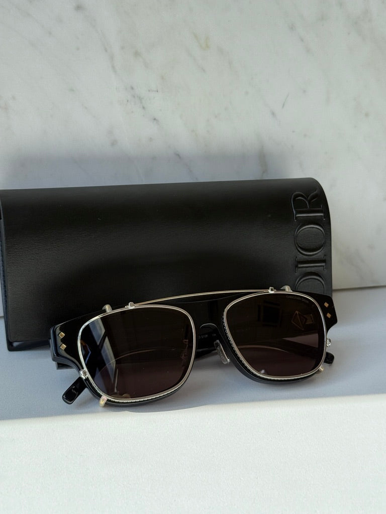 Dior CDDiamondO S10F Clip On Frames in Black | Designer Daydream