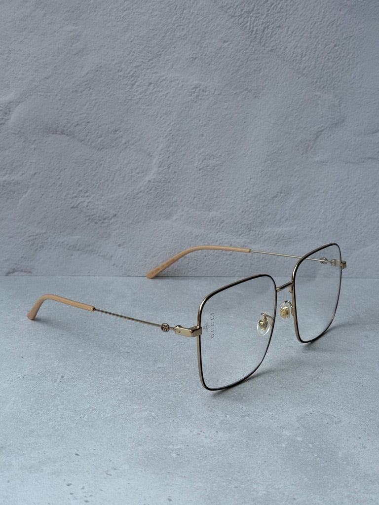 Gucci GG0445O Eyeglasses Frames in Gold Brown