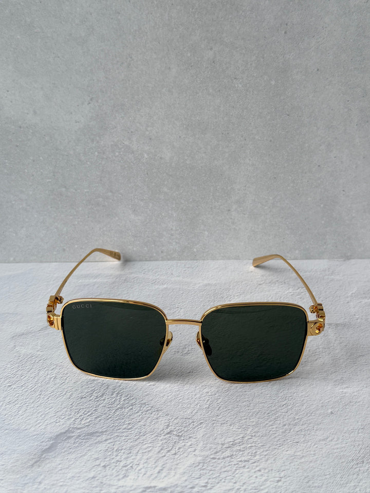 Gucci GG1937S Square Wrap Sunglasses in Gold