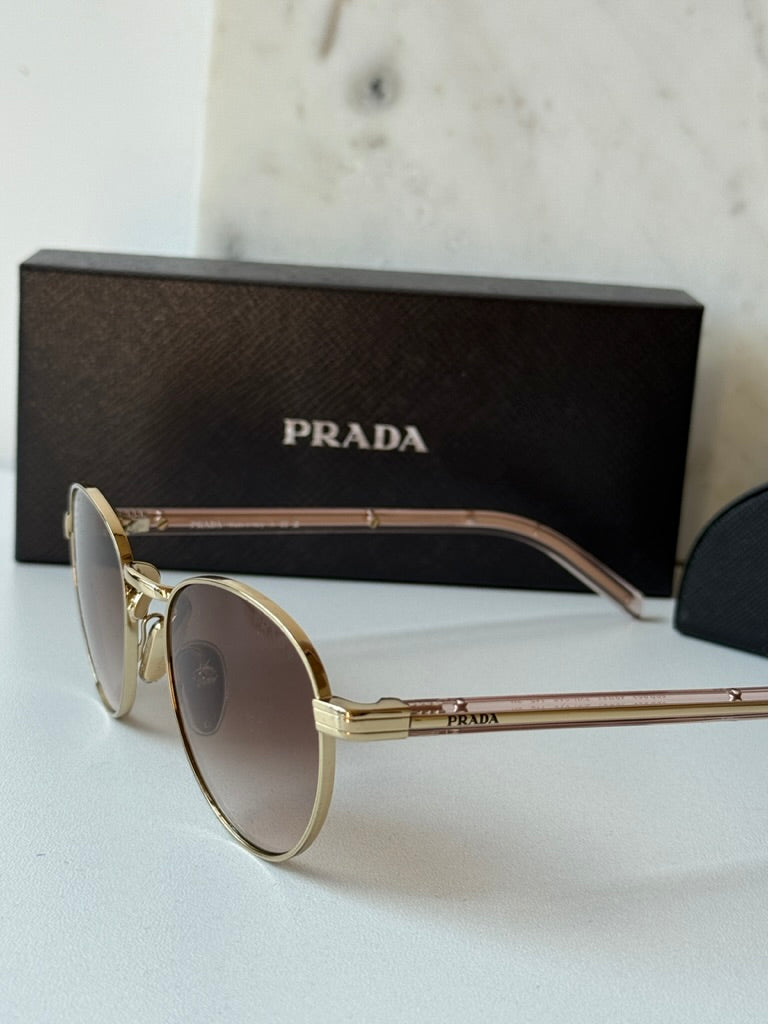 Prada PR B52S Sunglasses in Gold Brown Gradient