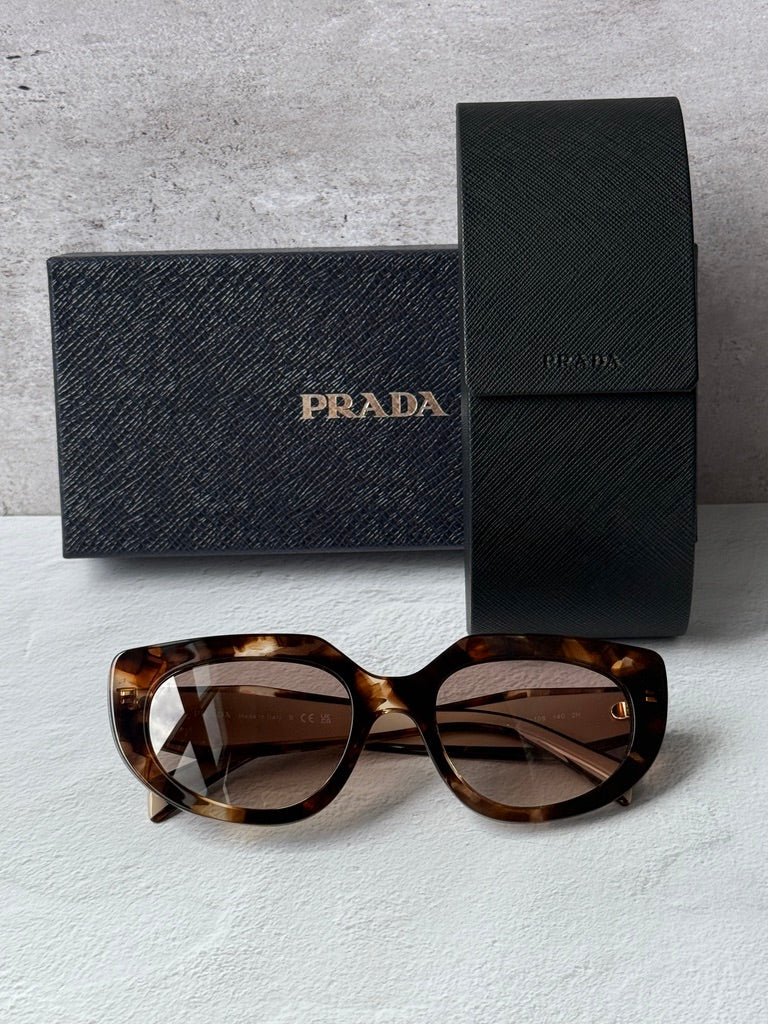 Prada cat-eye sunglasses with Havana powder tortoiseshell frames
