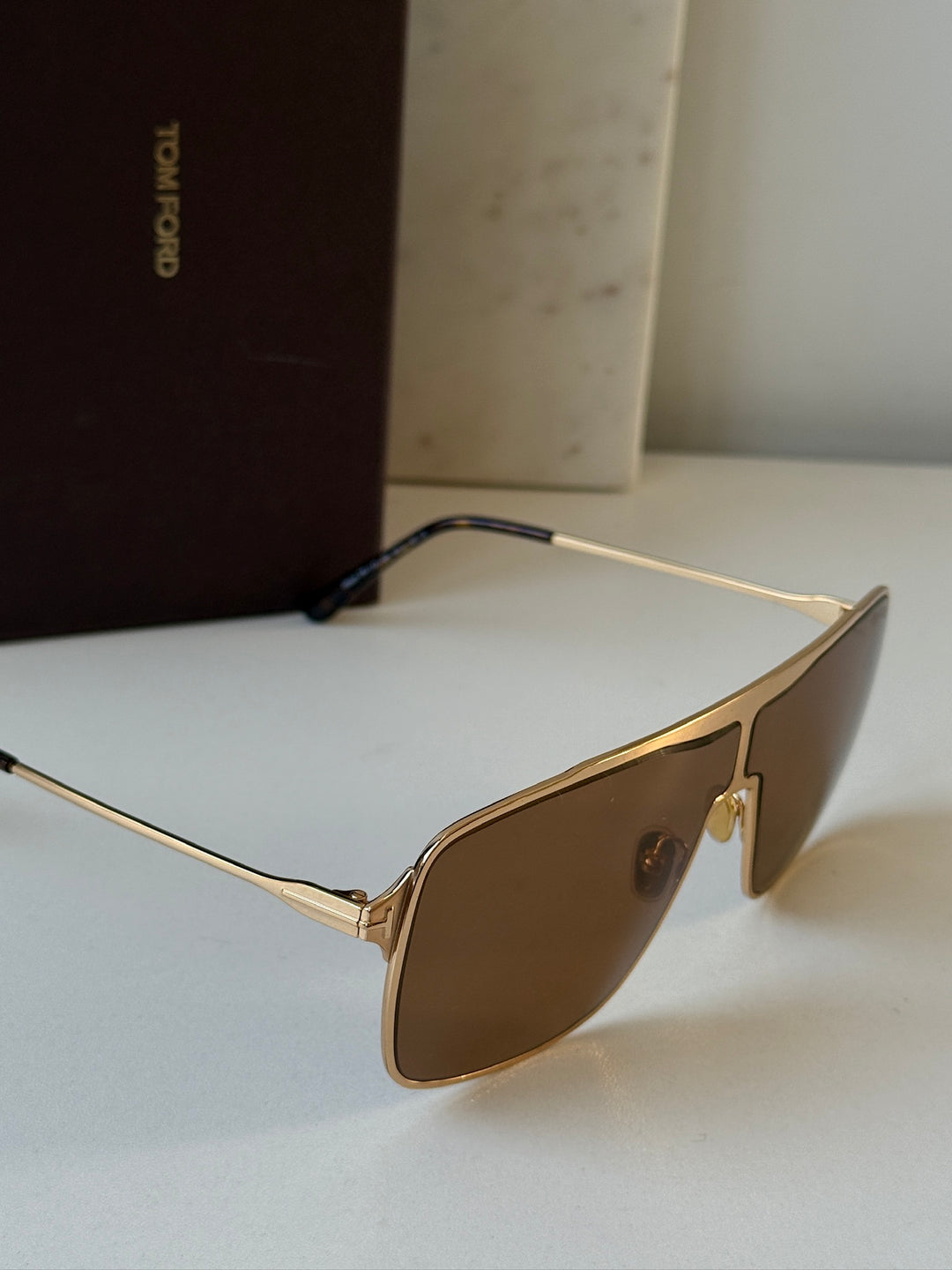Tom Ford Zappa FT1173 Aviator Sunglasses in Gold Brown
