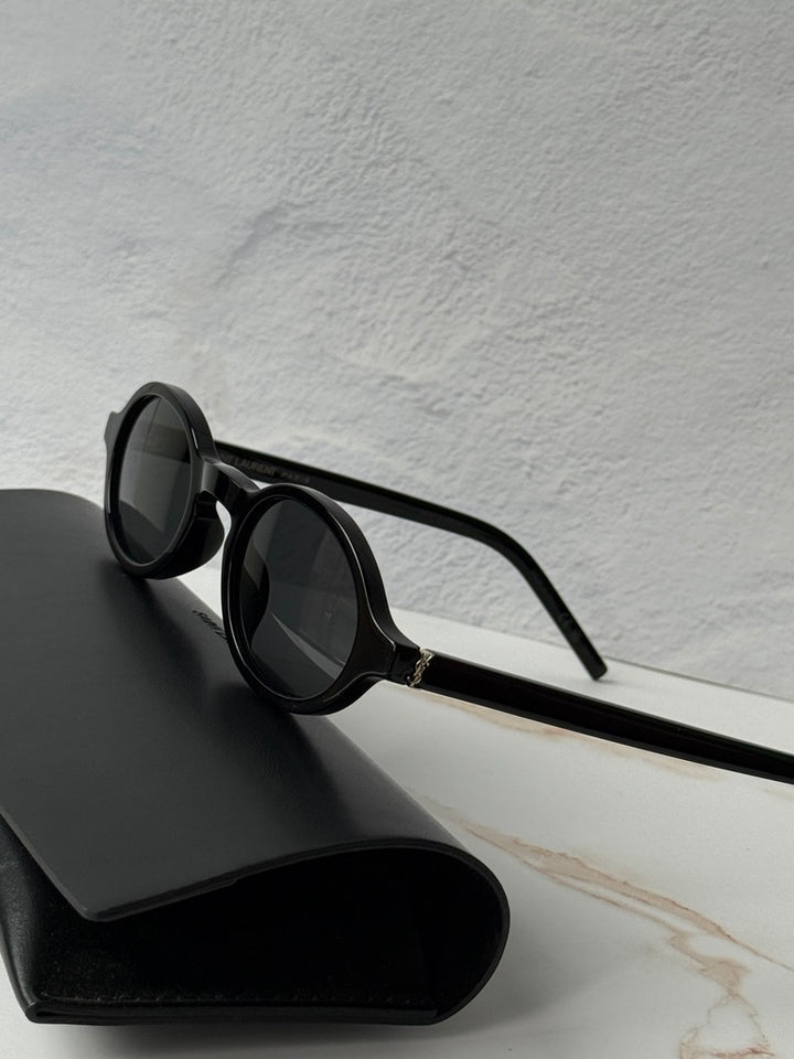 Saint Laurent SL M161 Oval Sunglasses in Black