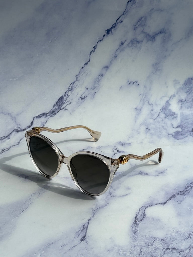 Gucci GG1011S Cat Eye Sunglasses in Clear