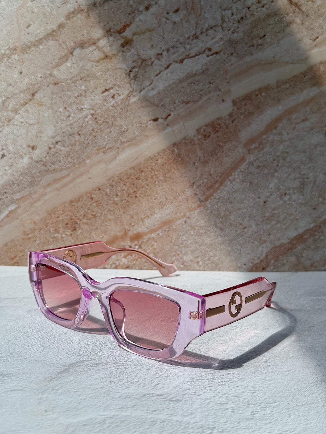 Gucci GG1558SK Transparent Pink Sunglasses