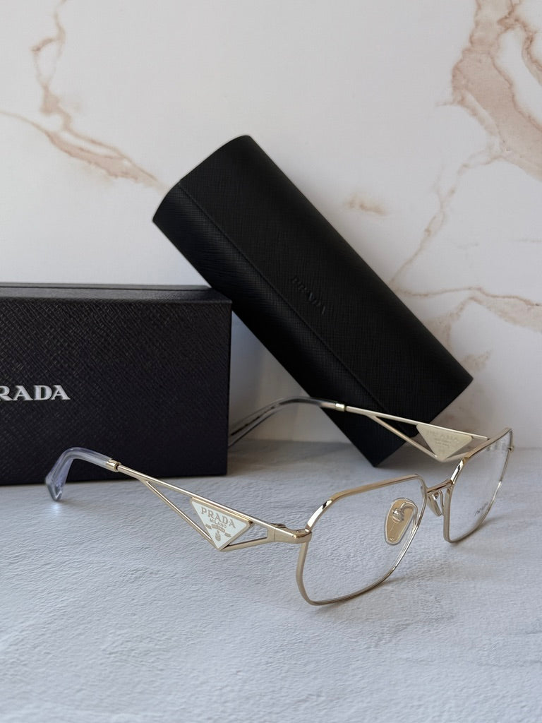 Prada PR A53V Eyeglasses Frames in Gold