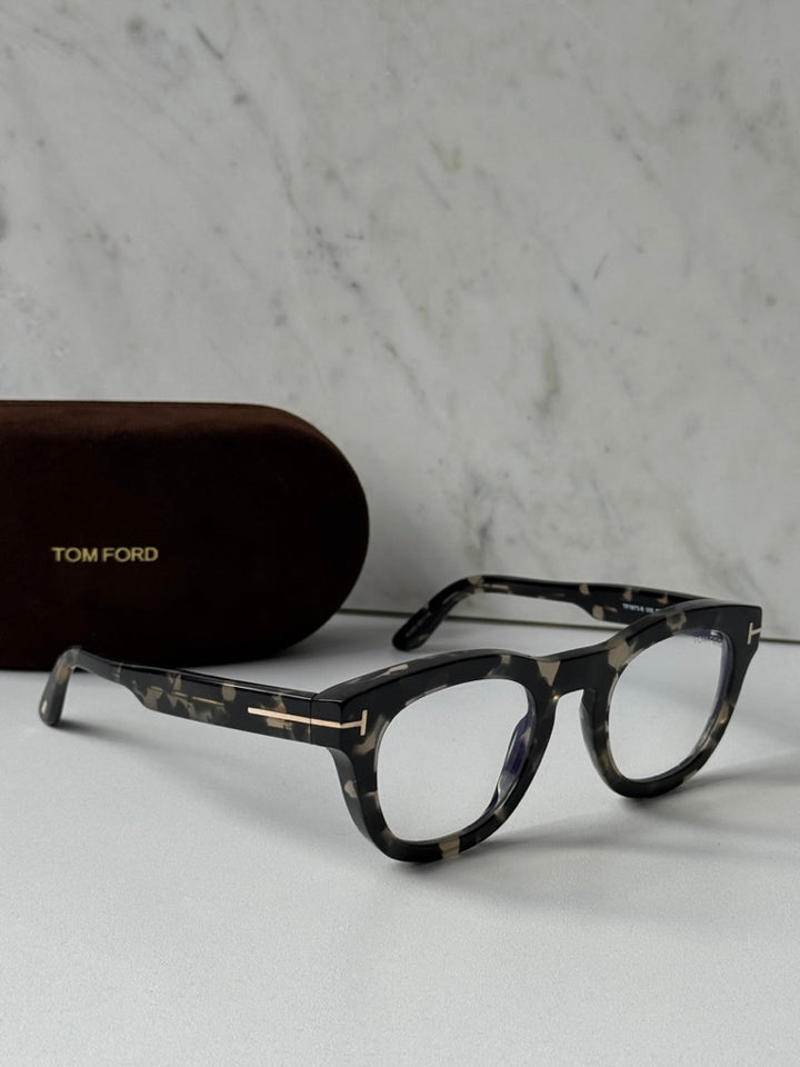 Tom Ford FT5873-B Havana Black Thick Bluelight Frames