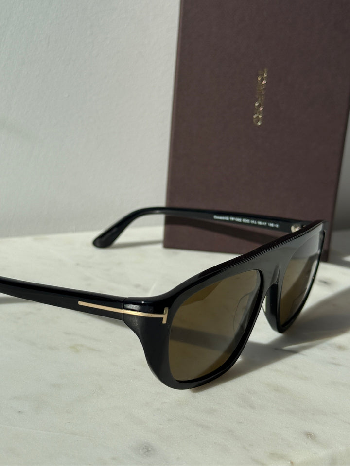 Tom Ford FT1002 Edward Aviator Sunglasses in Black