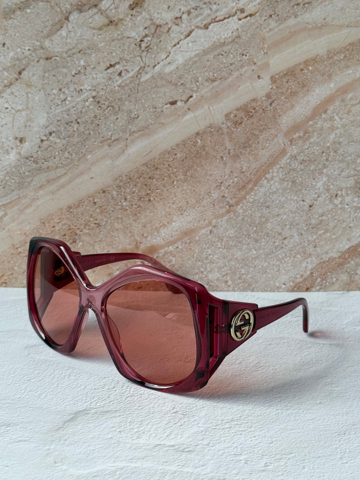 Gafas de sol rosas extragrandes Gucci GG0875S 