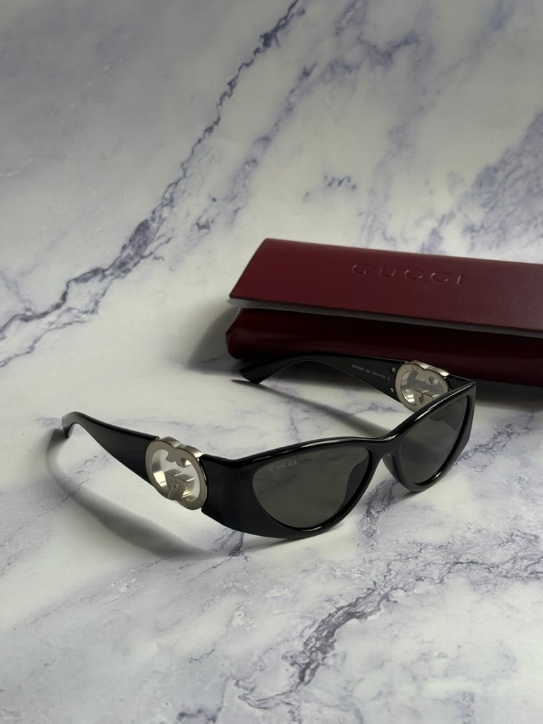 Gucci GG1824S Cat Eye Sunglasses in Black Silver