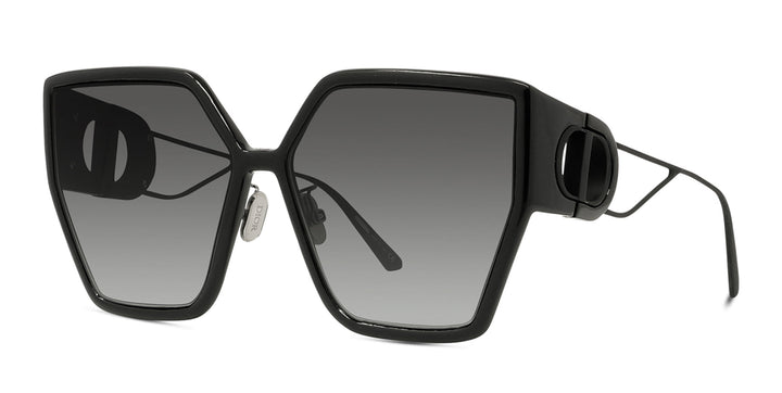 Dior 30Montaigne BU Cat Eye Square Sunglasses in Matte Black