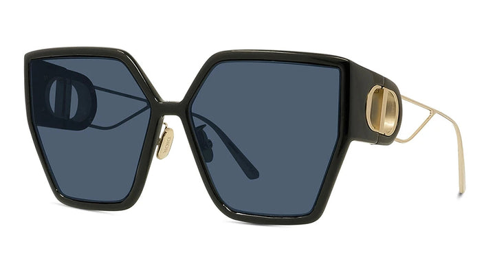 Dior 30Montaigne BU Cat Eye Square Sunglasses in Black Gold