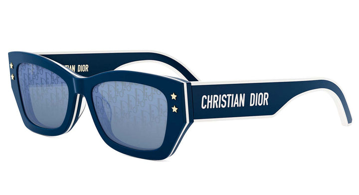Dior Pacific S2U Cat Eye Sunglasses in Navy Logo Mirror