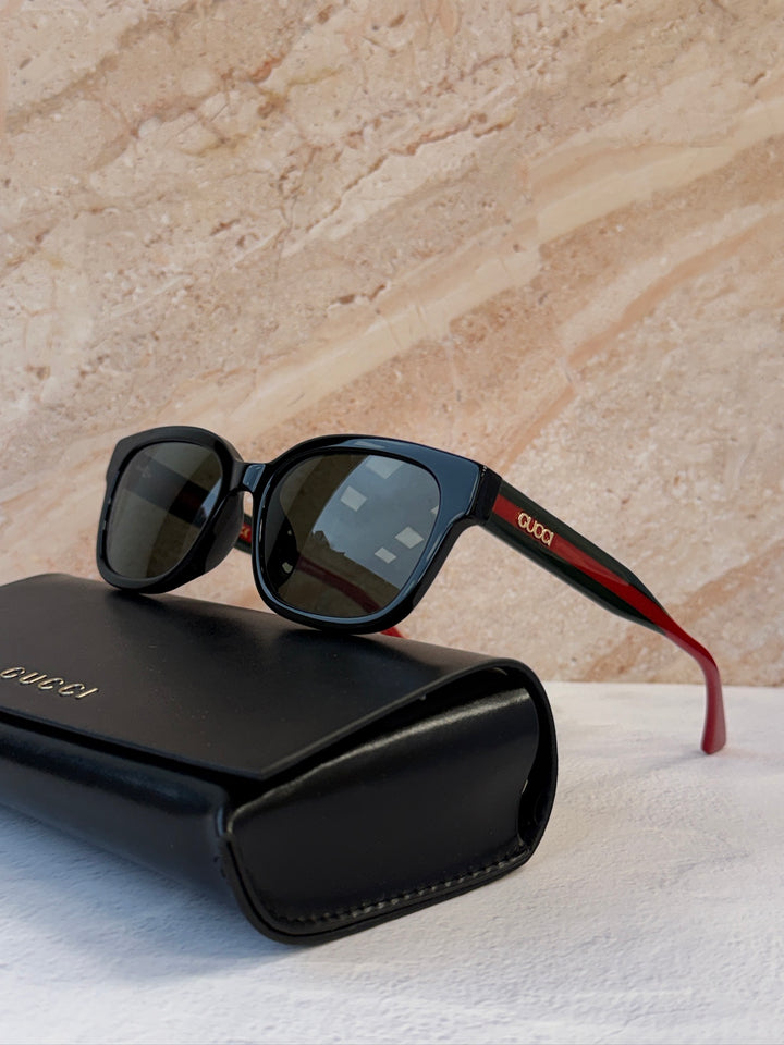 Gucci GG1872SK Black Striped Temple Sunglasses