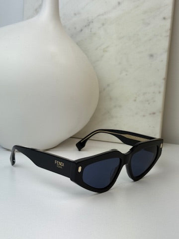 Fendi FE40163U Black Cat Eye Sunglasses