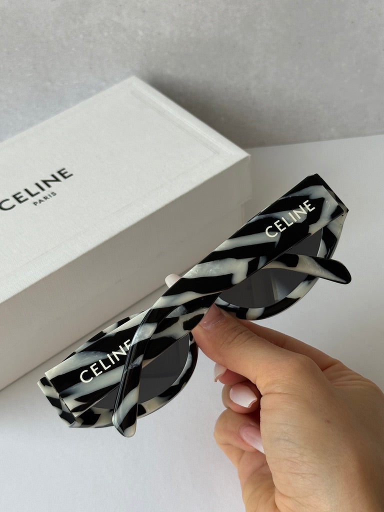 Celine CL40288I Monochroms Animal Print Cat Eye Sunglasses