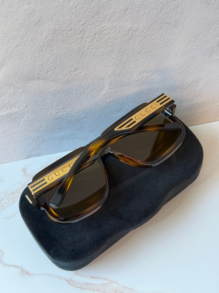 Gucci GG0979S Unisex Square Sunglasses in Brown