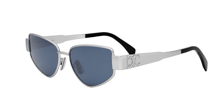 Celine CL40293U Triomphe Cat Eye Sunglasses in Silver