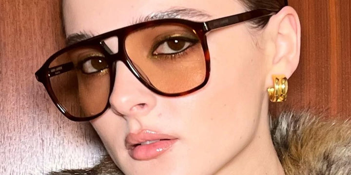 Saint Laurent SL596 Dune Sunglasses in Havana Brown