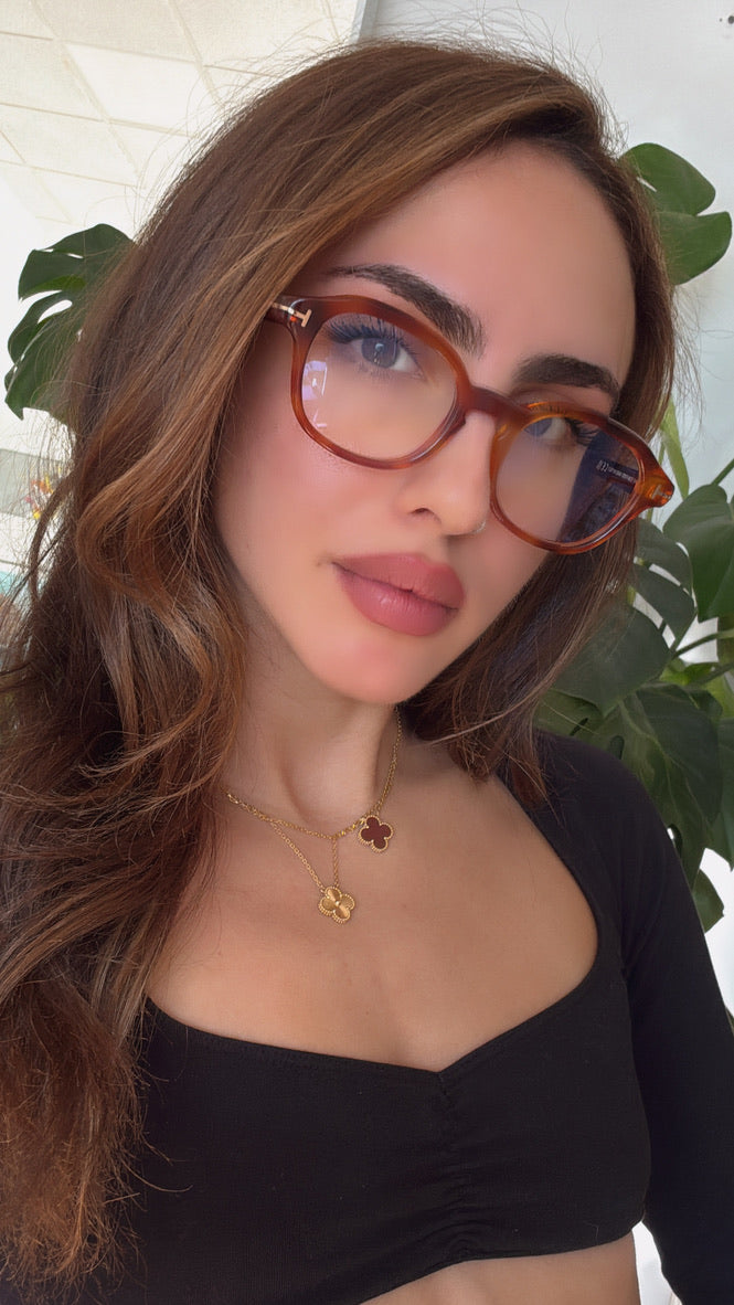 Tom Ford FT5871-B Brown Bluelight Frames