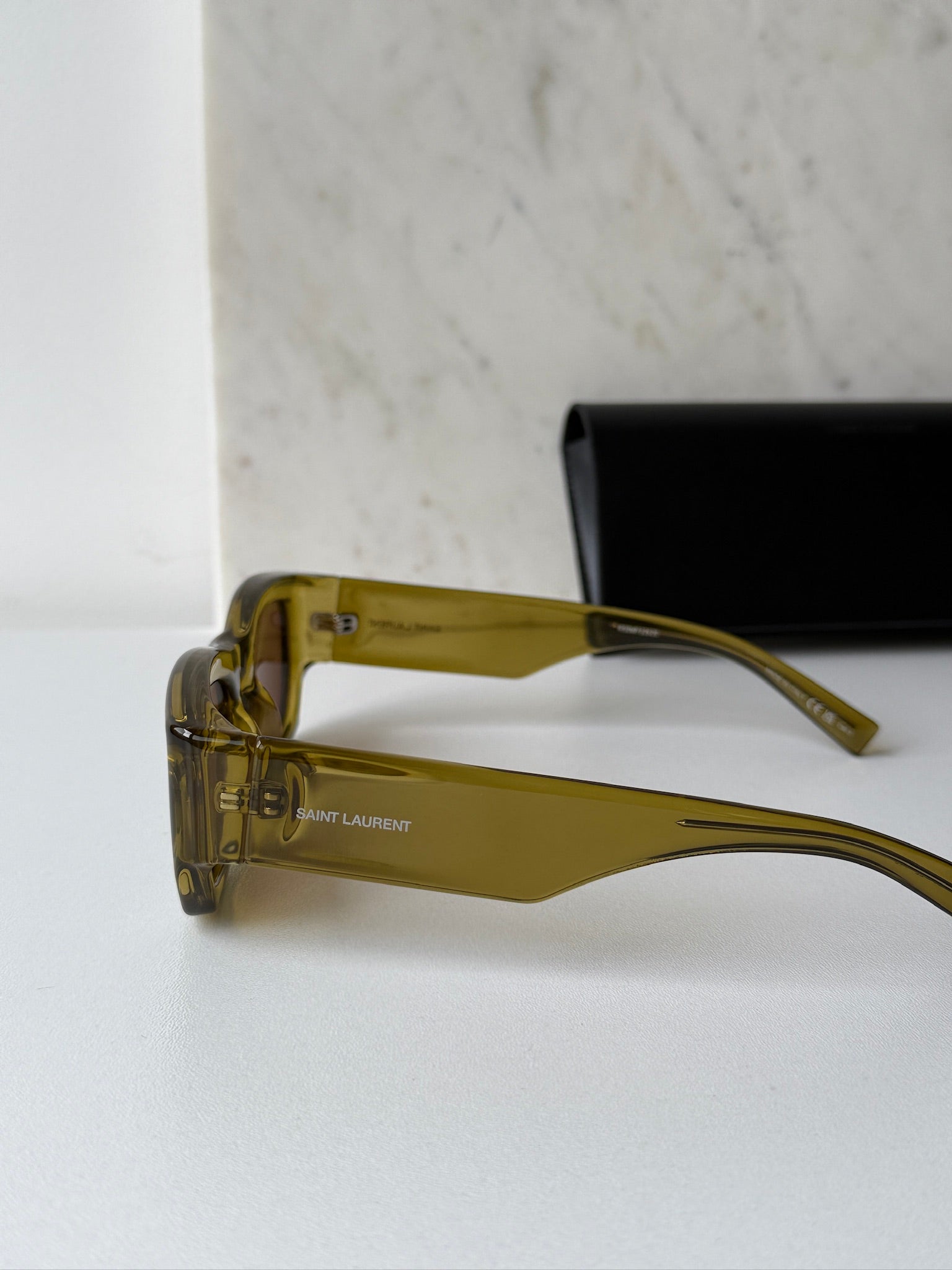 Saint Laurent SL713 Sunglasses in Transparent | Designer Daydream