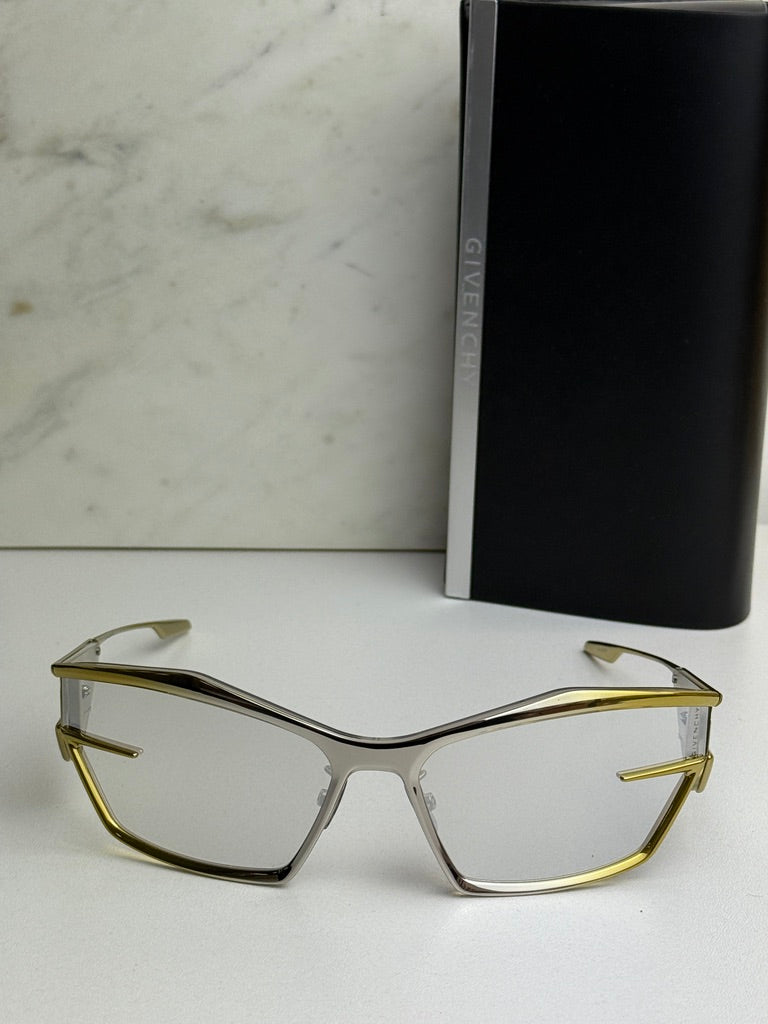 Givenchy GV40066U Cut Mask Sunglasses in Gold Mirror