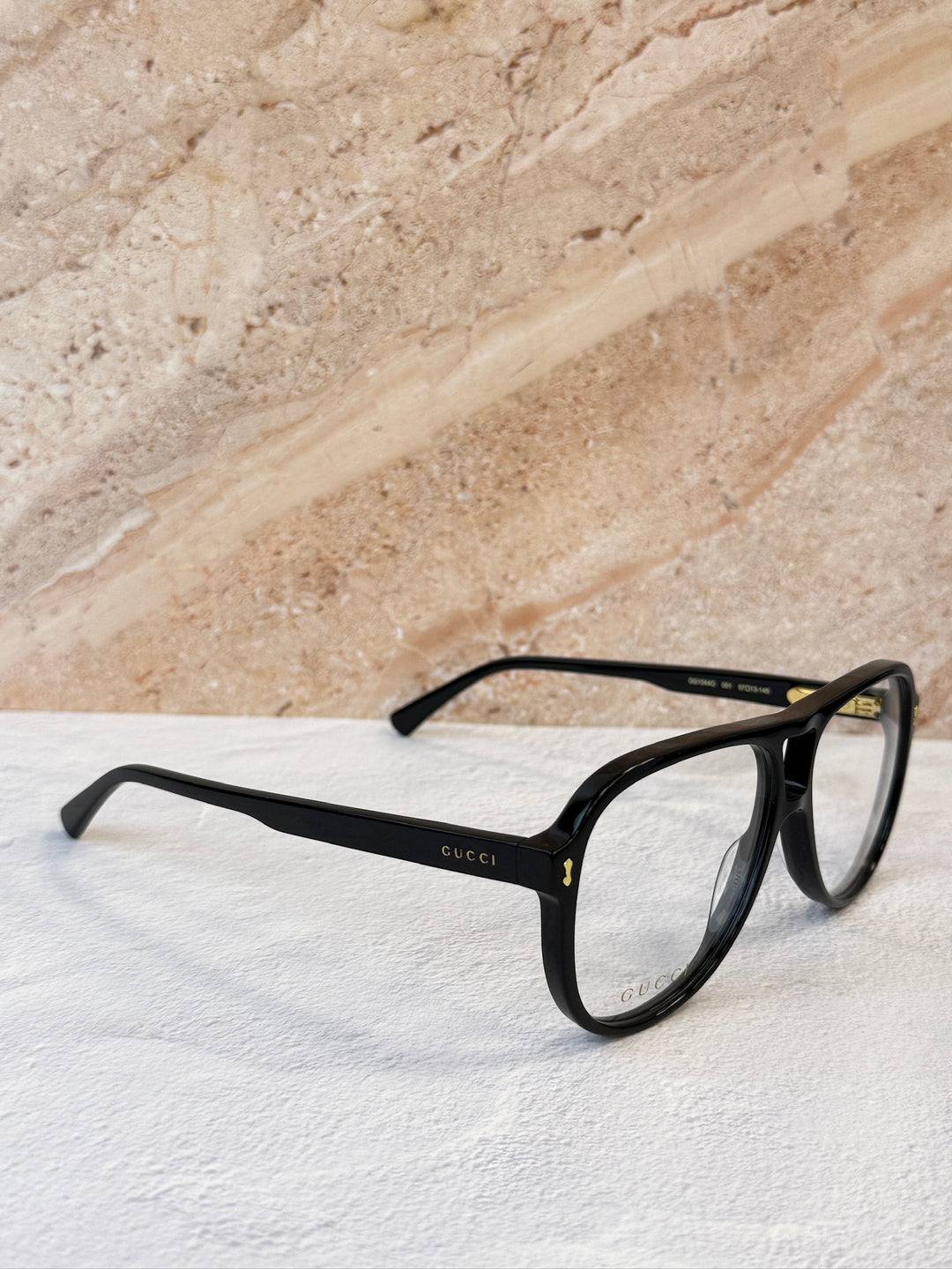Gucci GG1044O Aviator Eyeglasses Frames in Black