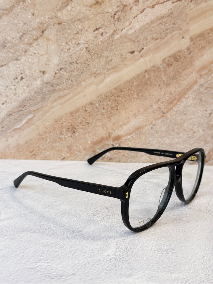 Gucci GG1044O Aviator Eyeglasses Frames in Black