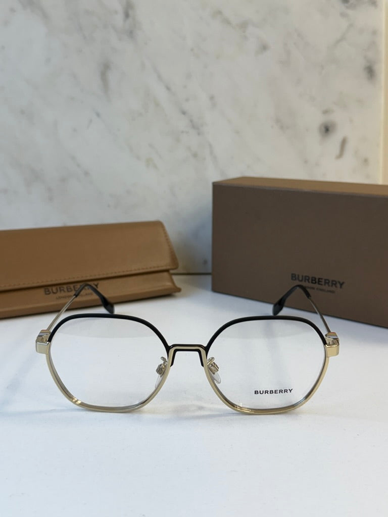 Burberry BE1379D Winston Black Gold Metal Round Frames