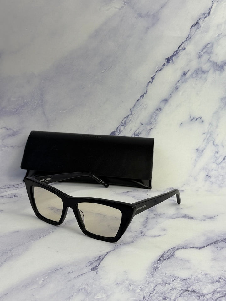 Saint Laurent SL276 Mica Cat Eye Sunglasses in Black Yellow