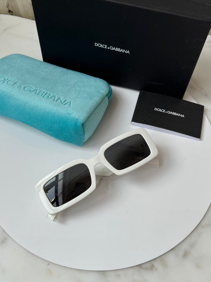 Dolce &amp; Gabbana DG6187 Gafas de sol delgadas blancas 