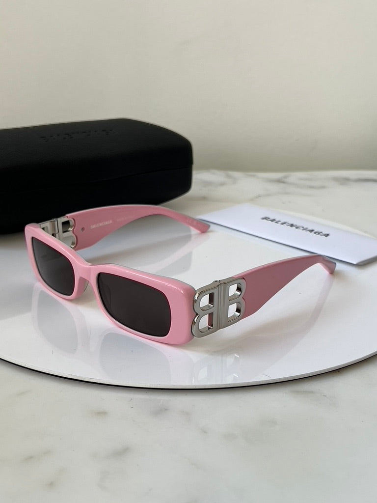 Balenciaga BB0096S Gafas de sol con logo en rosa