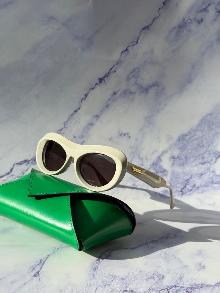 Bottega Veneta BV1284S Ivory Aviator Sunglasses