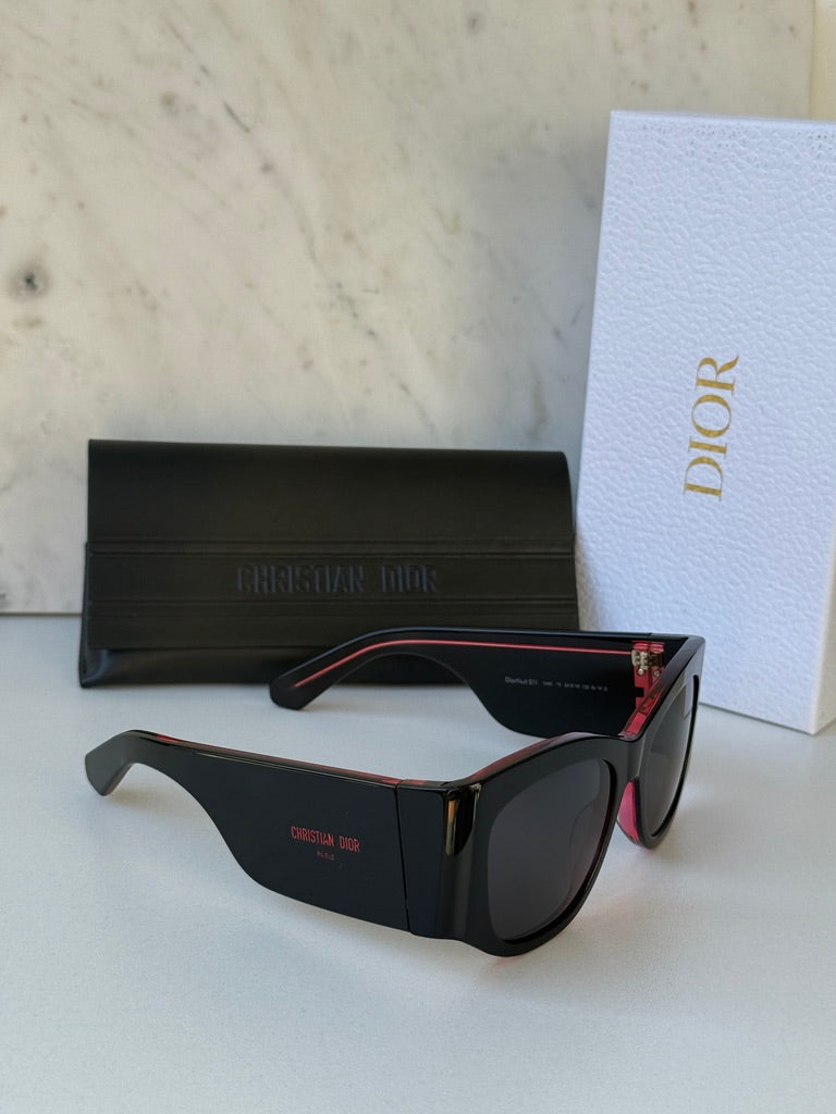 Dior DiorNuit S1I Oversized Sunglasses in Black Pink