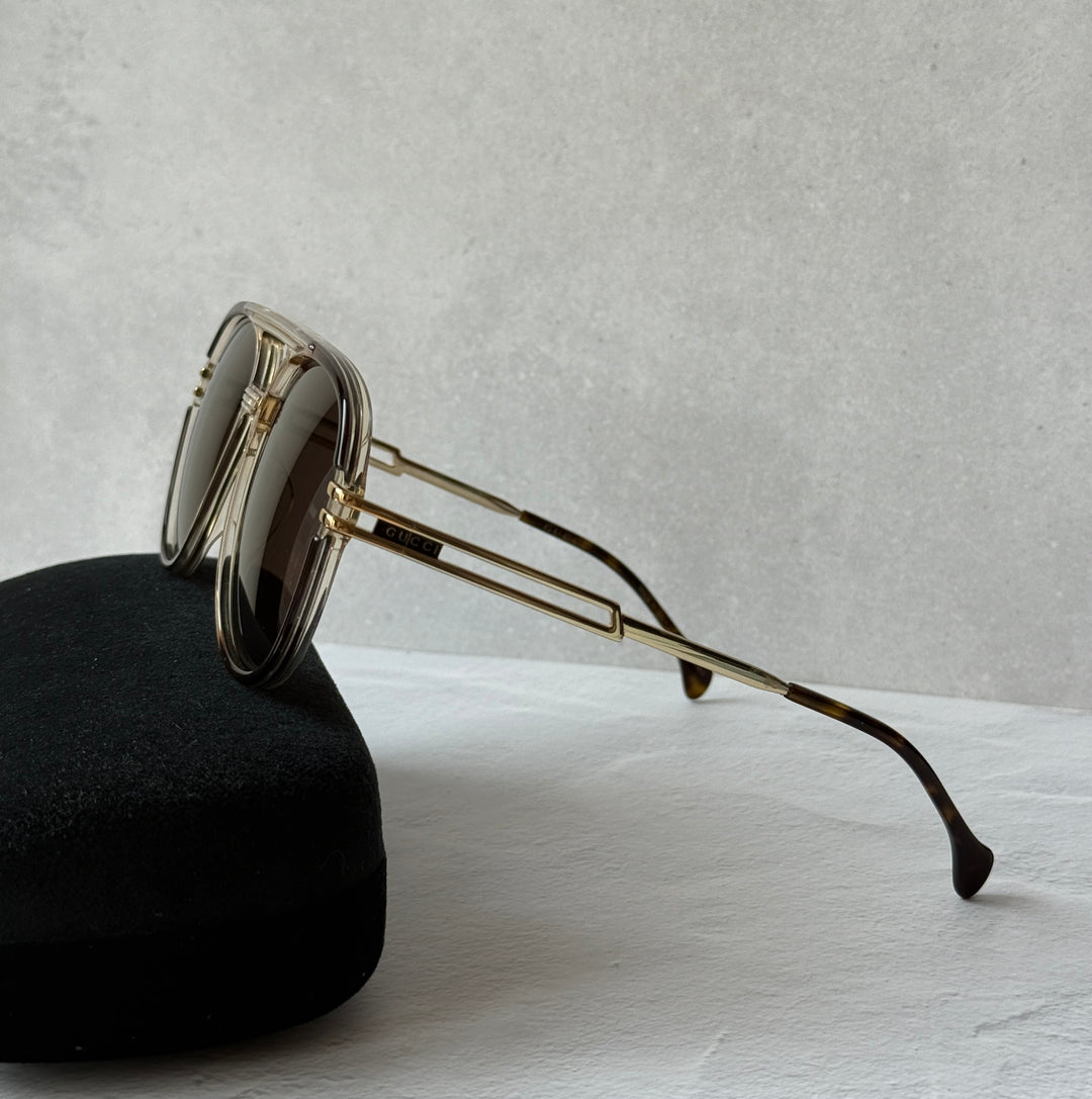 Gucci GG1104S Brown Aviator Sunglasses
